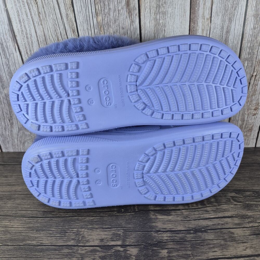 Crocs Furever Crush Clog Platform Faux Fur Lined Lavender MoonJelly Men's 12 W14 - Picture 8 of 9